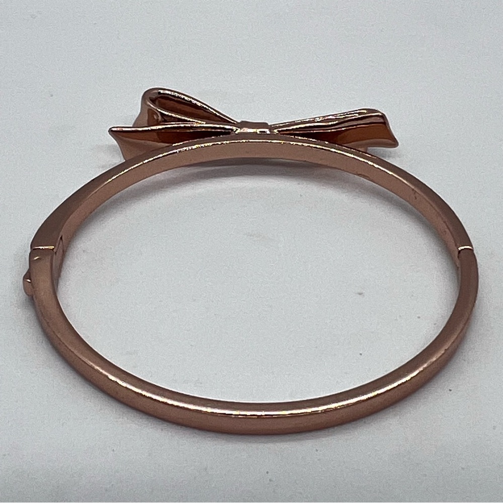 kate spade rose gold bow bangle bracelet - Picture 5 of 10